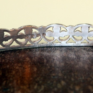 An unusual antique English solid silver & Bakelite small Tray / Stand C.1929