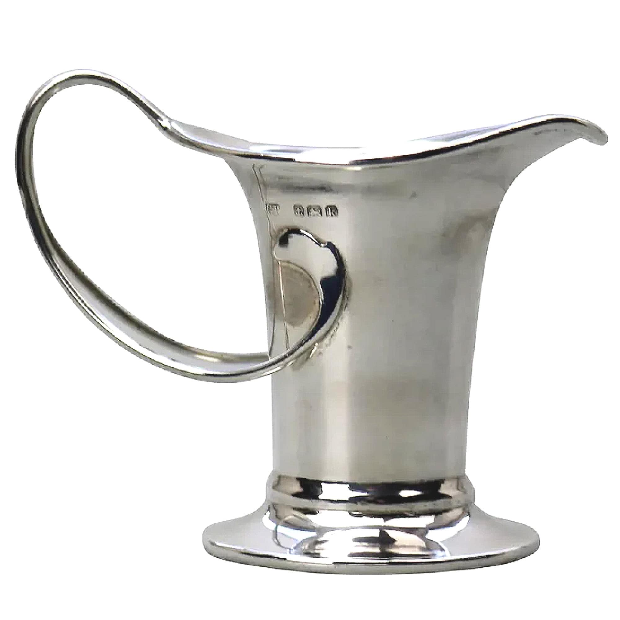 A rare antique Art Nouveau novelty English solid silver whiplash Jug C.1909