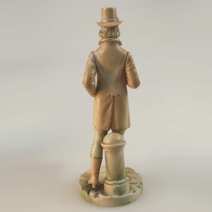 A rare pair antique Royal Worcester porcelain Blush Figures by James Hadley C.1884