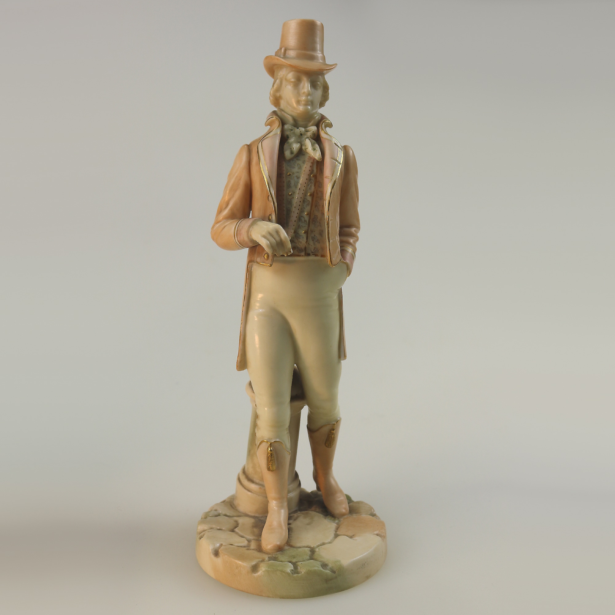 A rare pair antique Royal Worcester porcelain Blush Figures by James Hadley C.1884