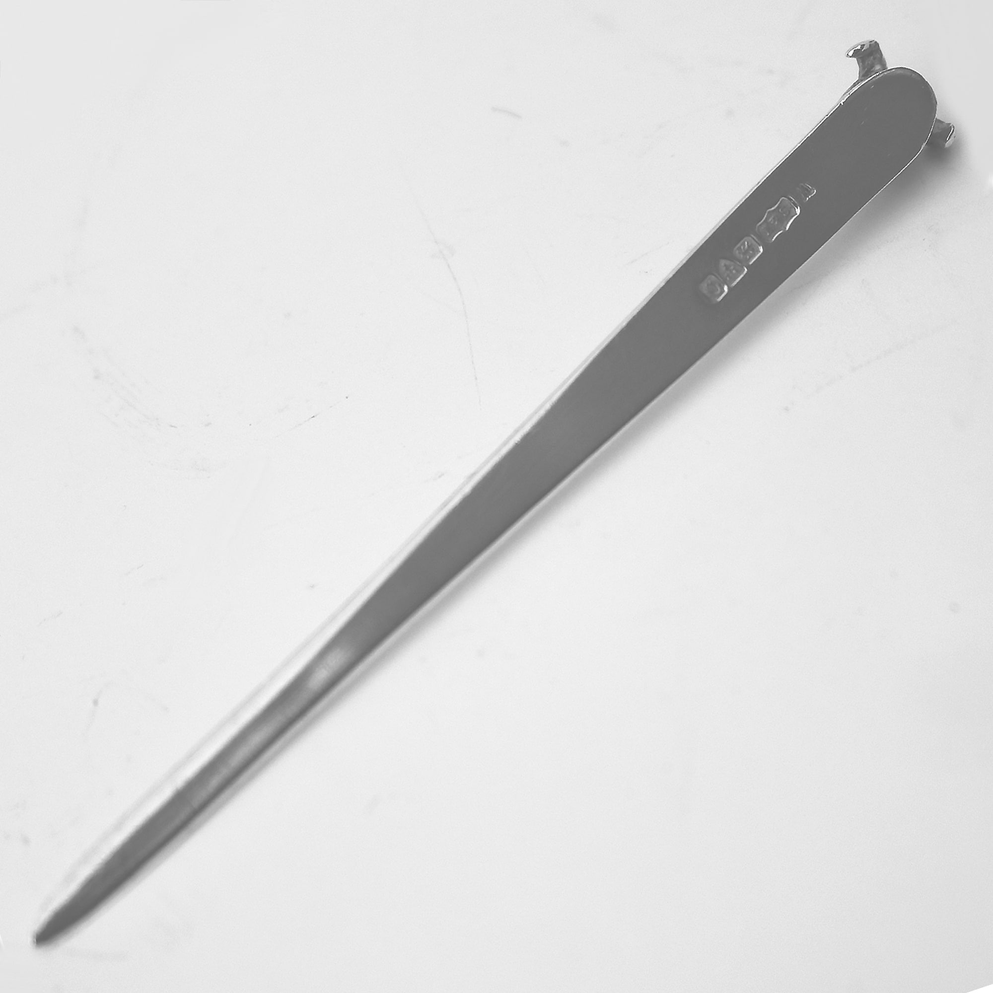 George V English solid silver novelty greyhound dog's head Letter Opener C.1929