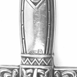 A wonderful Scandinavian 830 solid silver Viking Sword Letter Opener C.20thC