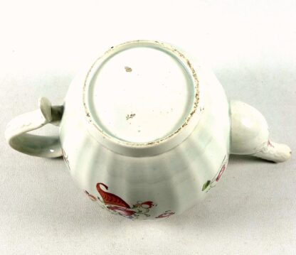 An English antique Georgian hand-painted pottery Liverpool Teapot C.1790 - Image 9