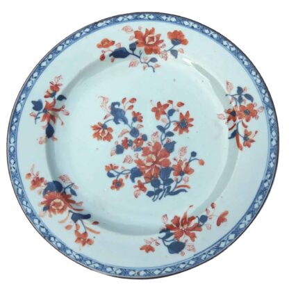An antique Chinese porcelain hand-painted Imari Plate C.18thC