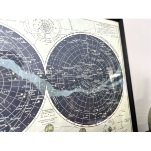A Celestial Chart, Framed Vintage Print
