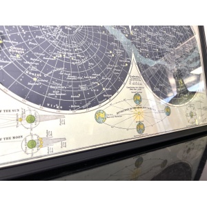 A Celestial Chart, Framed Vintage Print