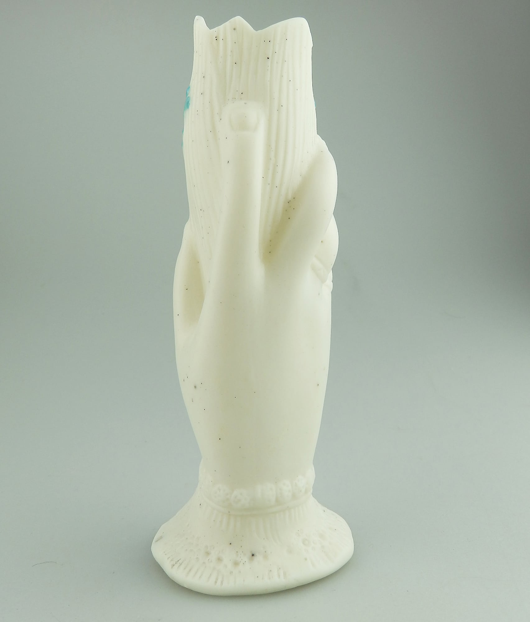 An antique Victorian parian hand-coloured porcelain novelty Hand Vase 2 C.19thC
