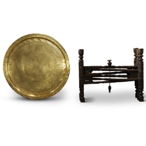A Liberty of London Style Eastern Decorative Tea Table With Removable Tray