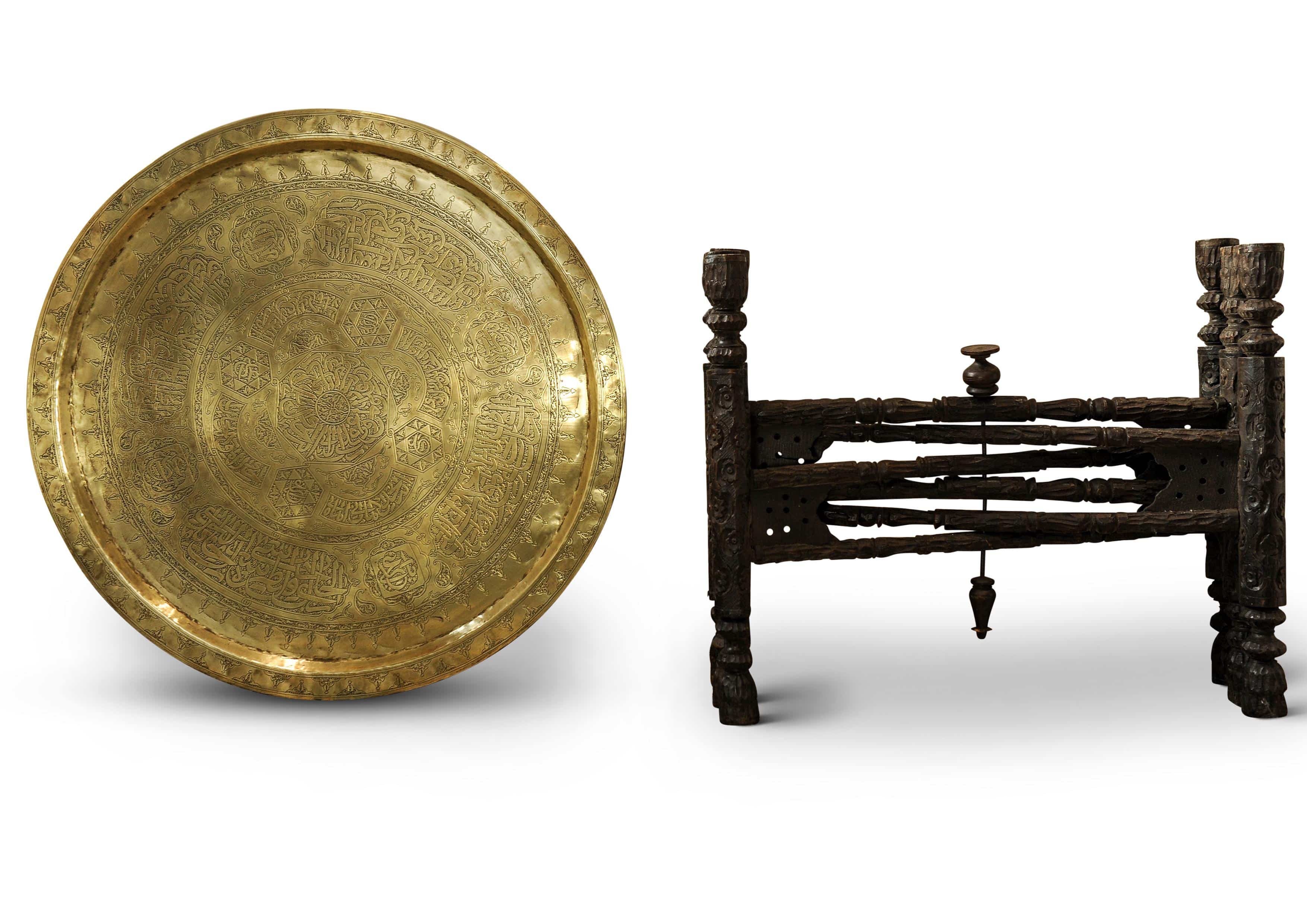 A Liberty of London Style Eastern Decorative Tea Table With Removable Tray