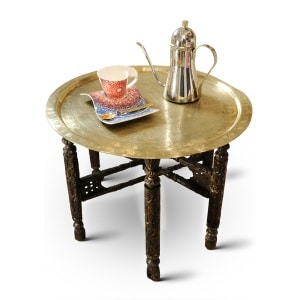A Liberty of London Style Eastern Decorative Tea Table With Removable Tray