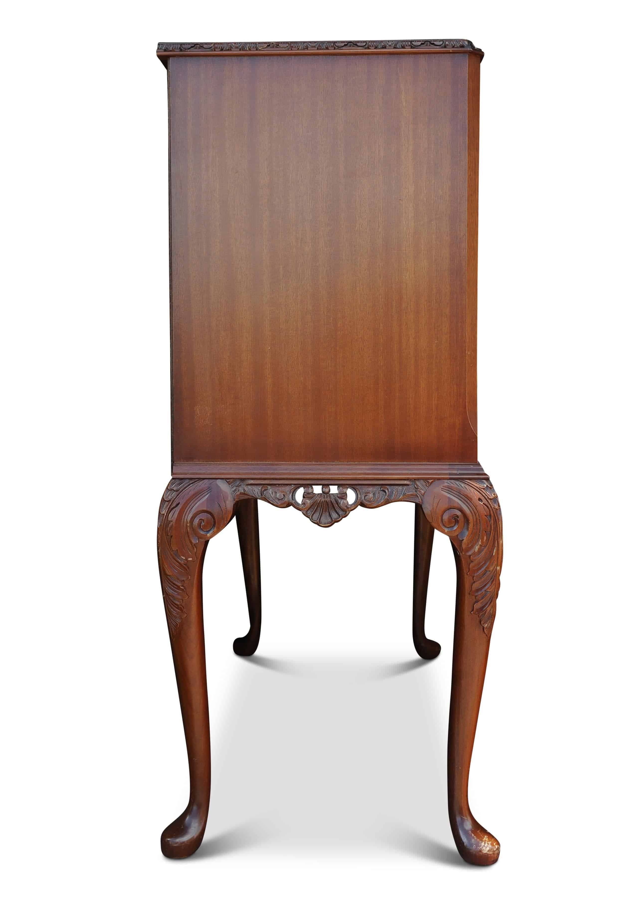 A Luxurious Dry Bar, Cocktail Cabinet With Lighted & Fitted Mirrored Interior