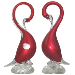 2X large mid century retro Venetian Murano art glass Duck Figures C.mid 20thC