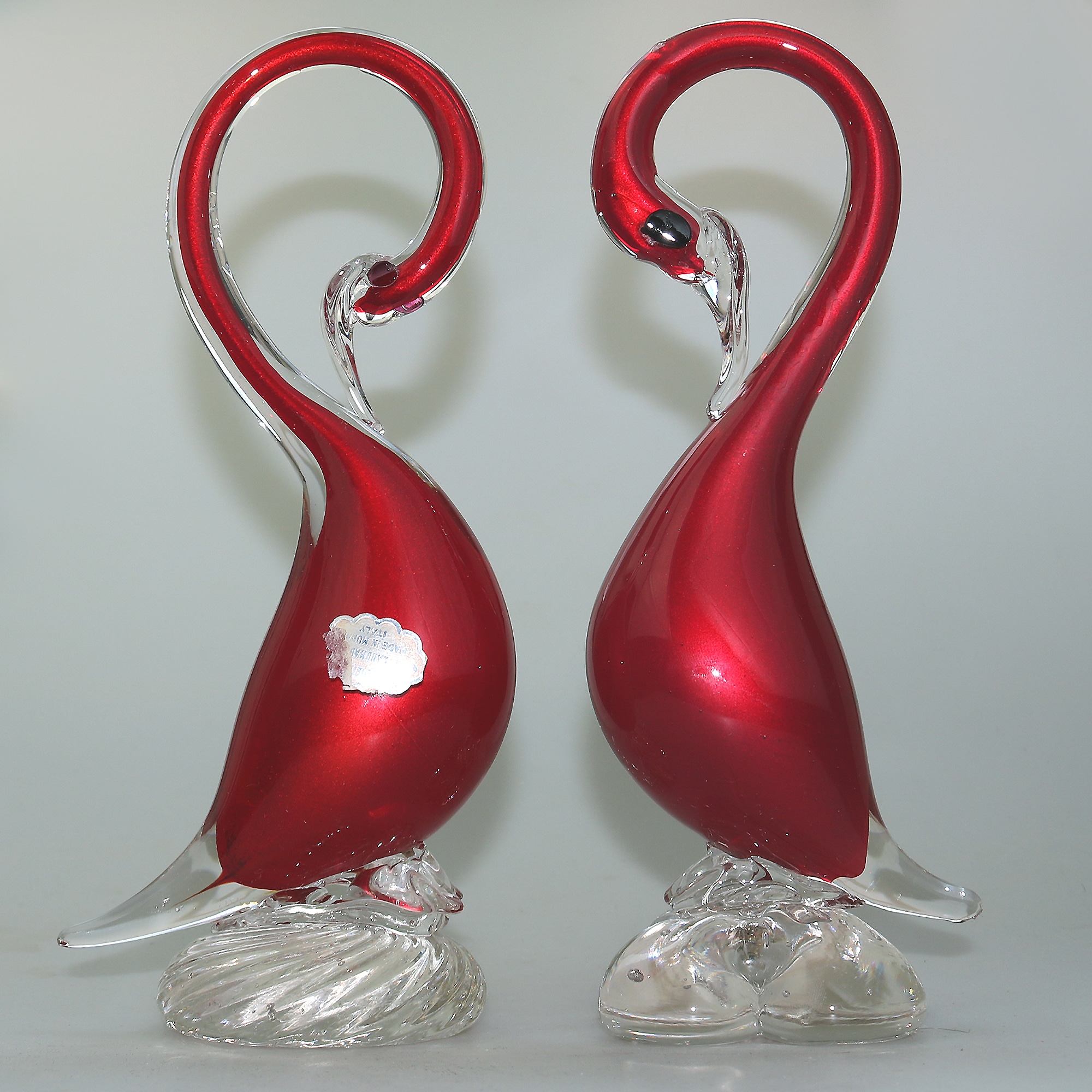 2X large mid century retro Venetian Murano art glass Duck Figures C.mid 20thC