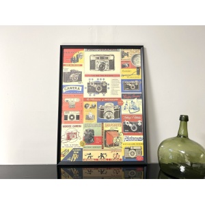 A Photography Collage, Framed Vintage Print
