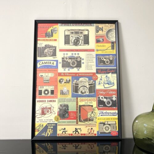 A Photography Collage, Framed Vintage Print