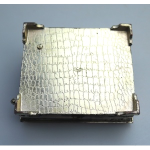 A rare Art Deco novelty silver plate Automaton Cigarette Box with a Scottie 1920