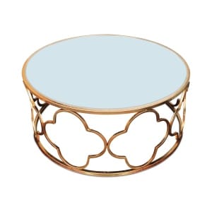 A Stylish Hollywood Regency Alhambra Design Mirror Circular Cocktail Table