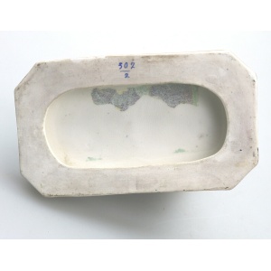 An unusual antique novelty Cat & Kitten porcelain Striker / Match Holder C.19thC