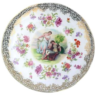 A gigantic Plaue porcelain Angelica Kauffmann type Wall Plaque 34.3 cm No.2 C.mid 20thC