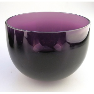 An antique amethyst coloured glass Bowl / Finger Bowl C.19thC