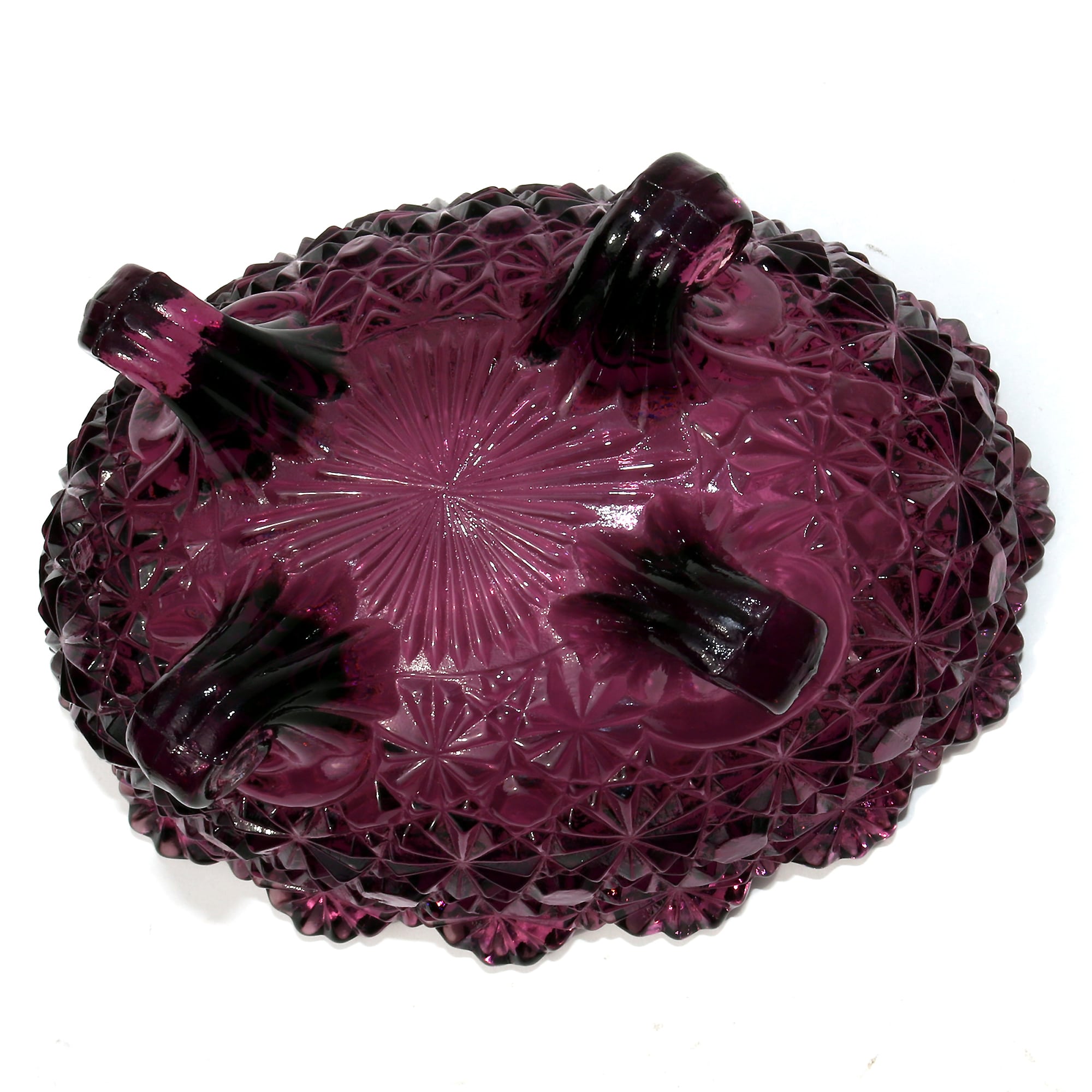 A good & very pretty antique Victorian amethyst pressed glass Bowl C.19thC