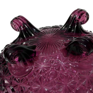 A good & very pretty antique Victorian amethyst pressed glass Bowl C.19thC
