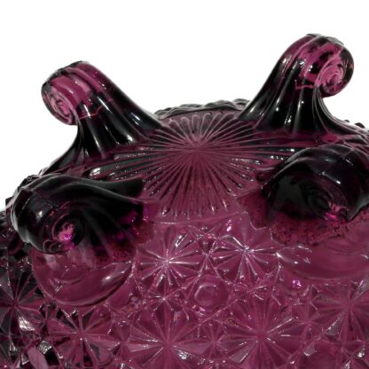 A good & very pretty antique Victorian amethyst pressed glass Bowl C.19thC - Image 6