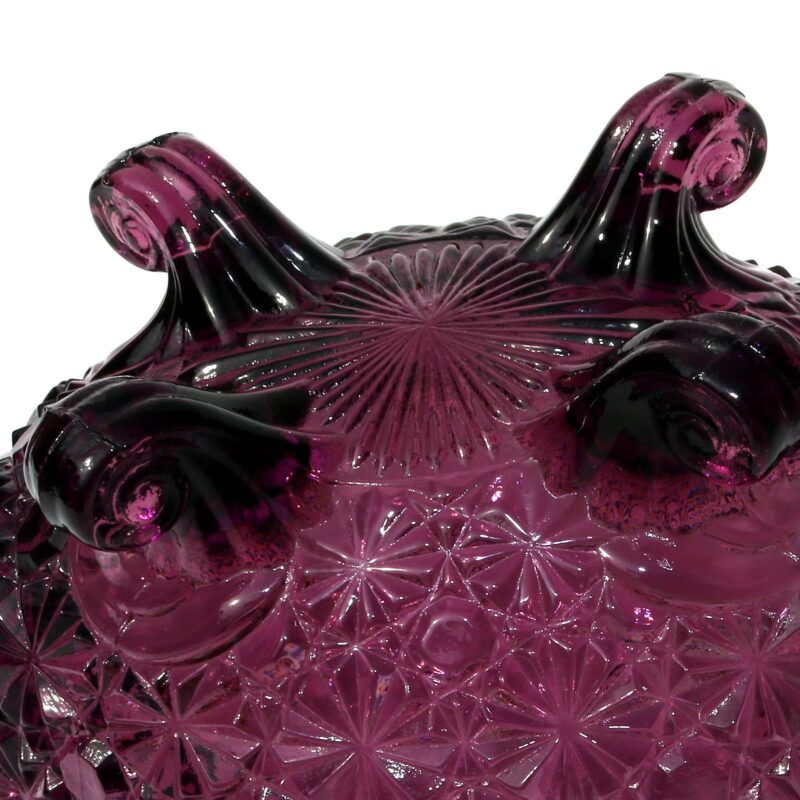 A good & very pretty antique Victorian amethyst pressed glass Bowl C.19thC