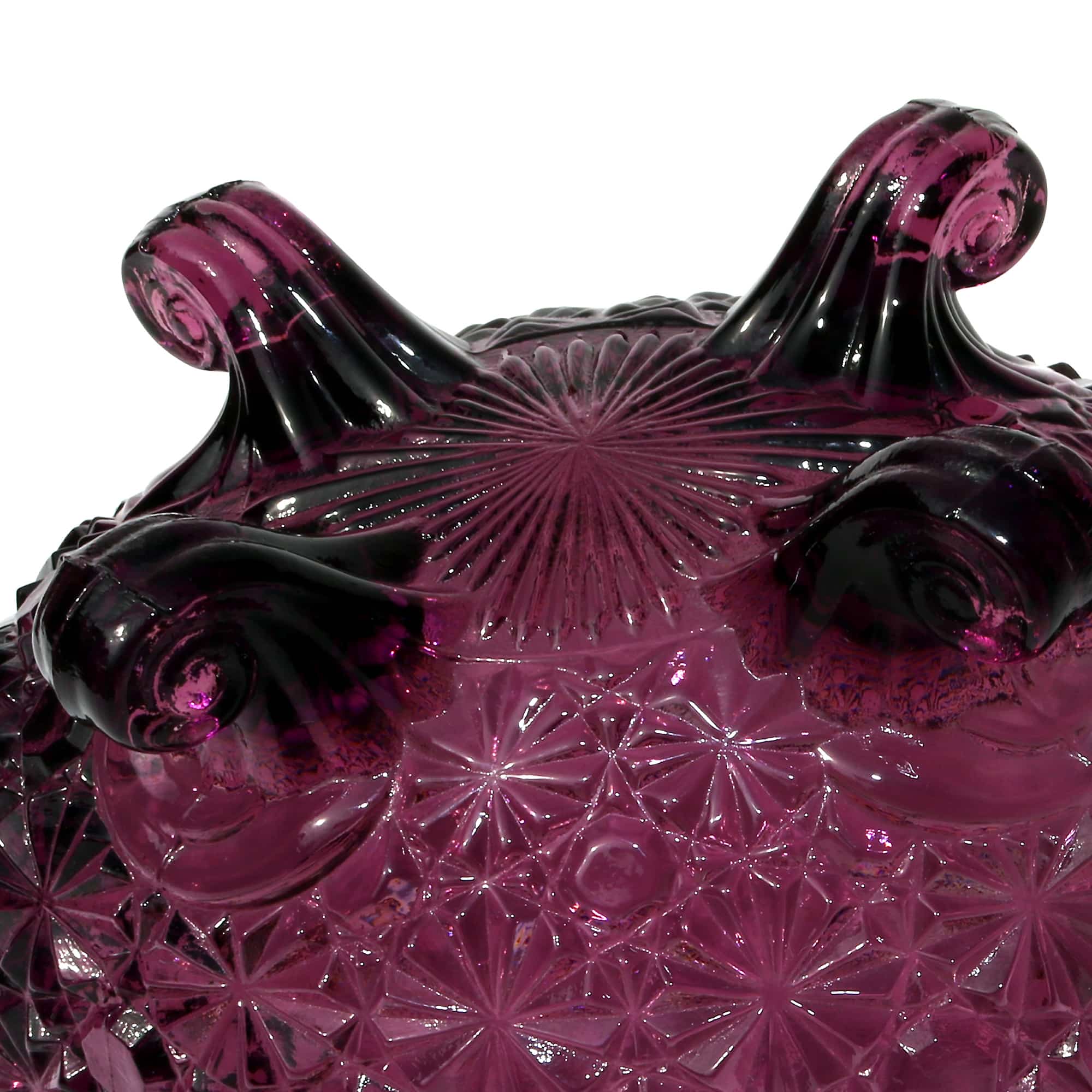 A good & very pretty antique Victorian amethyst pressed glass Bowl C.19thC