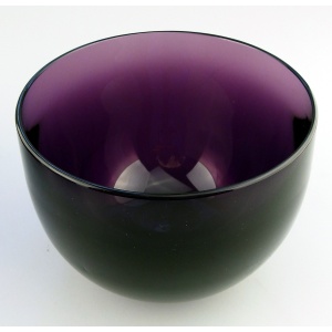 An antique amethyst coloured glass Bowl / Finger Bowl C.19thC
