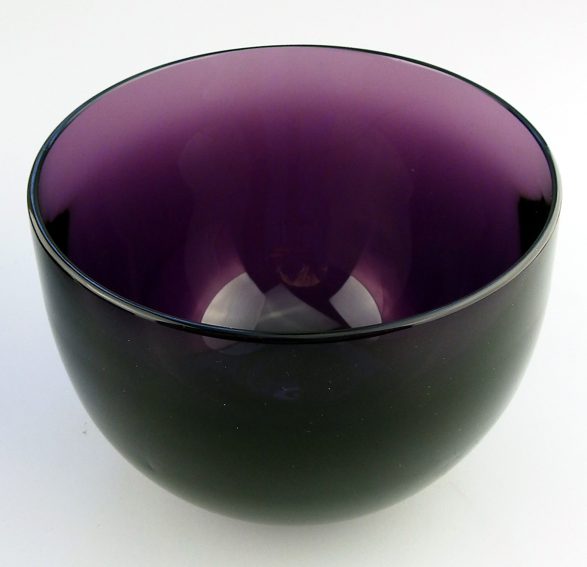 An antique amethyst coloured glass Bowl / Finger Bowl C.19thC