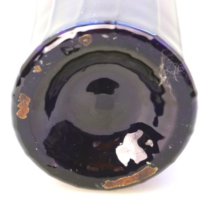 A scarce Georgian antique amethyst glass ribbed Wine Decanter Bottle late18th/early 19thC