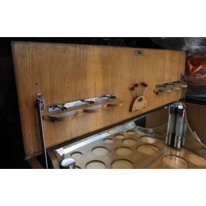 An Art Deco Luxurious Cocktail Cabinet With Two Fitted Chrome Lights by Al-Wyn