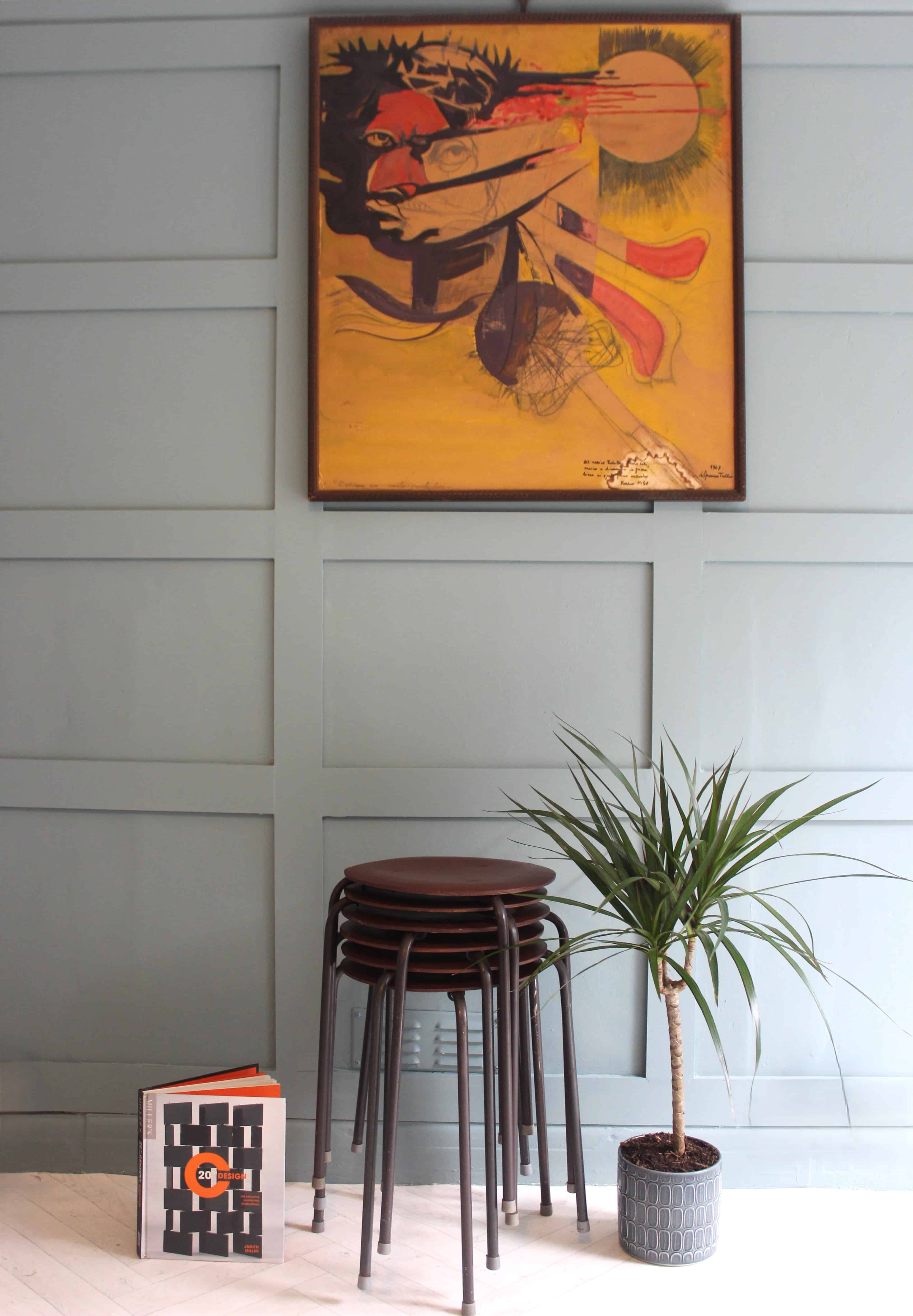 Mid-Century Arne Jacobsen Fritz Hansen Teak Stacking Stools x 2