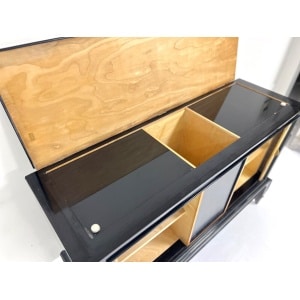 Attributed to Jean Pascaud, Black Lacquered Sideboard