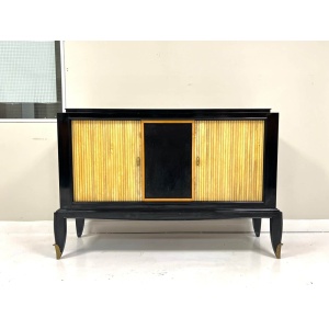 Attributed to Jean Pascaud, Black Lacquered Sideboard