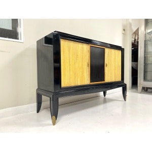 Attributed to Jean Pascaud, Black Lacquered Sideboard