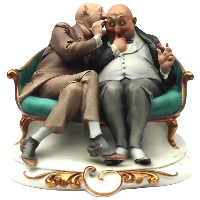 A fine Italian original Cappe Capodimonte porcelain Figure Le Barzelletta C.1959