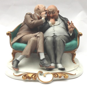 A fine Italian original Cappe Capodimonte porcelain Figure Le Barzelletta C.1959