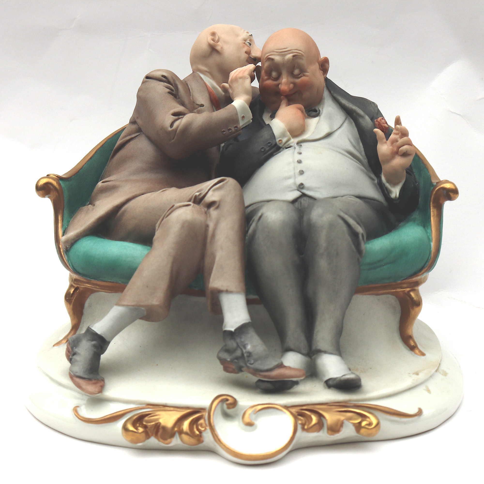 A fine Italian original Cappe Capodimonte porcelain Figure Le Barzelletta C.1959