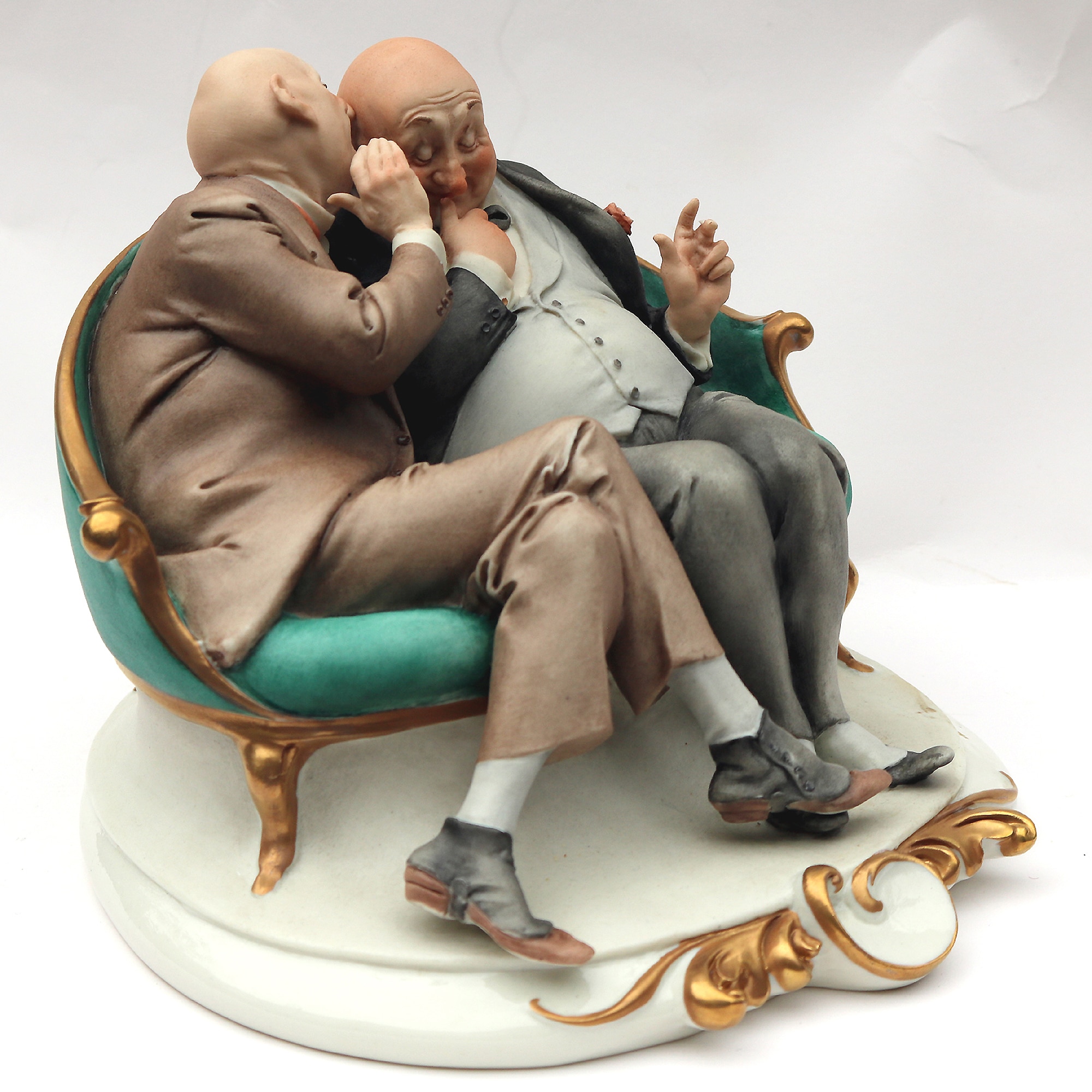A fine Italian original Cappe Capodimonte porcelain Figure Le Barzelletta C.1959