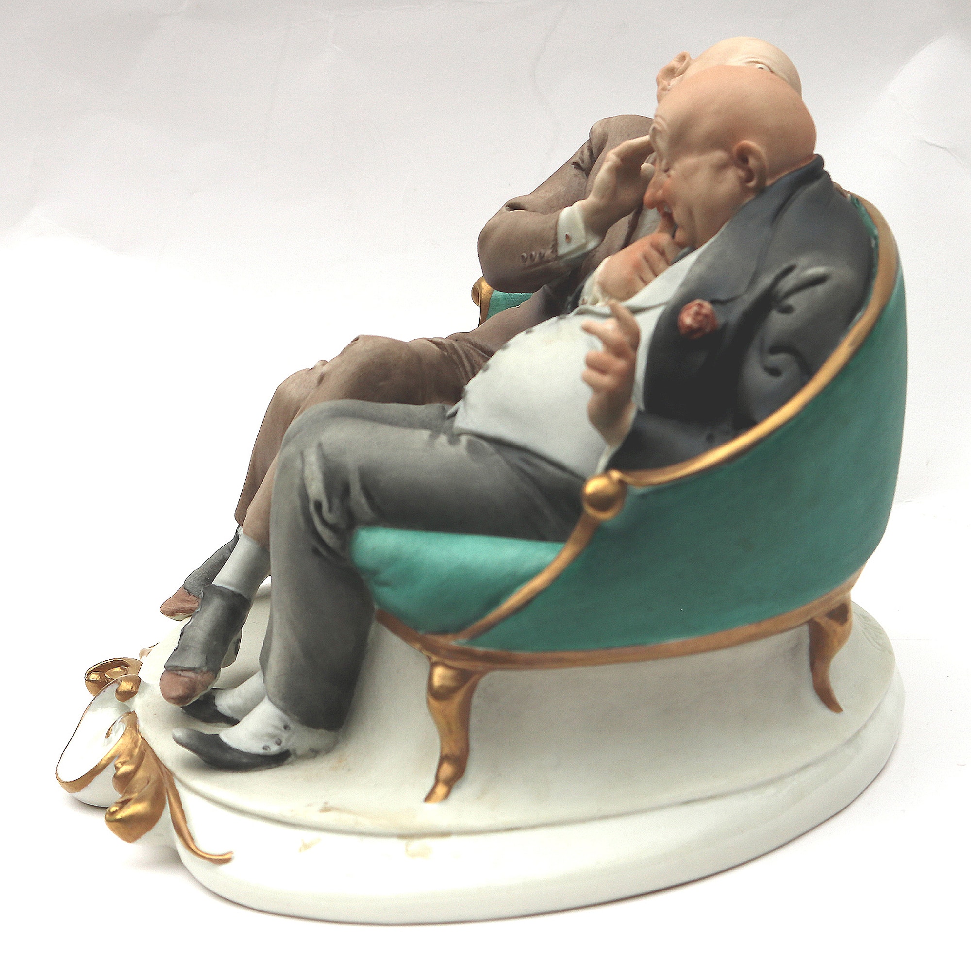 A fine Italian original Cappe Capodimonte porcelain Figure Le Barzelletta C.1959