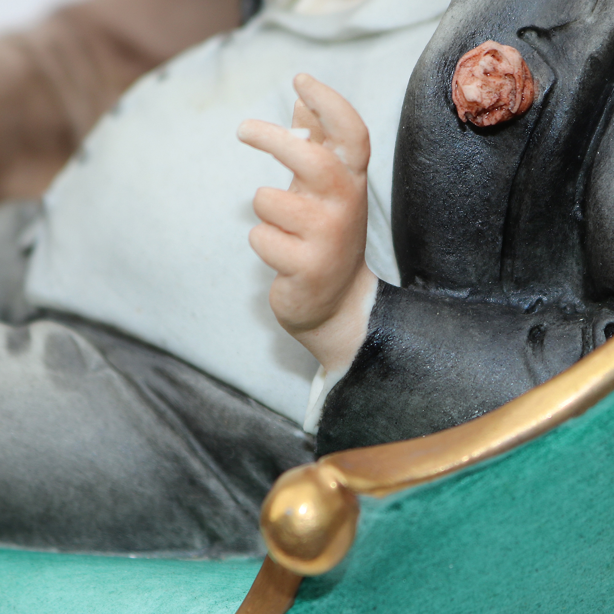 A fine Italian original Cappe Capodimonte porcelain Figure Le Barzelletta C.1959