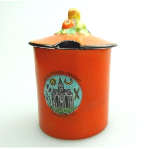 A very rare Art Deco ceramic Carlton Ware Devon advertiser Preserve Pot C.1926+