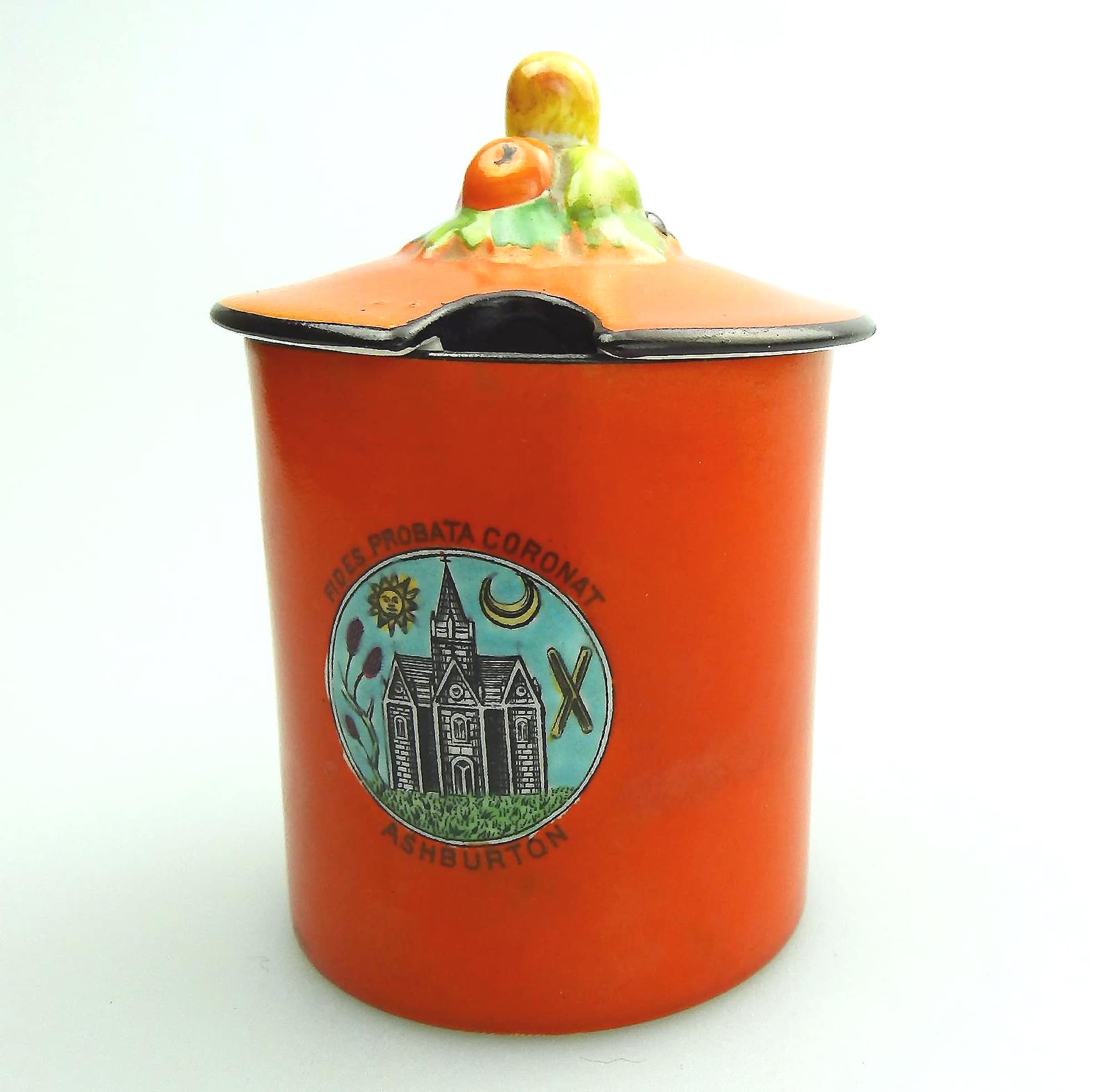 A very rare Art Deco ceramic Carlton Ware Devon advertiser Preserve Pot C.1926+