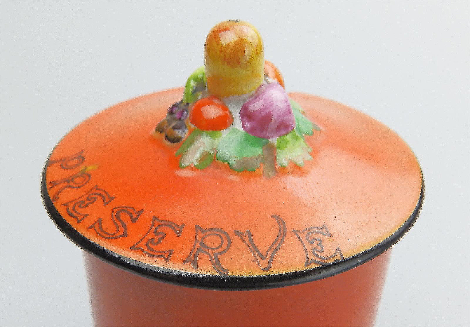 A very rare Art Deco ceramic Carlton Ware Devon advertiser Preserve Pot C.1926+