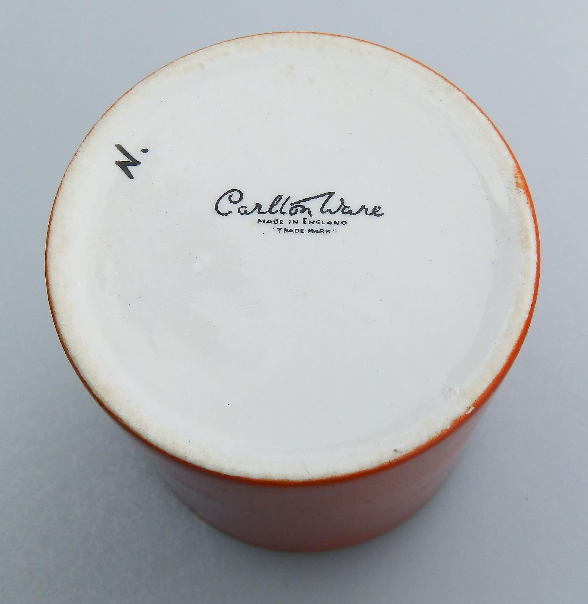 A very rare Art Deco ceramic Carlton Ware Devon advertiser Preserve Pot C.1926+