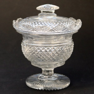 A superb antique late Georgian Irish cut glass Bonbonniere C.early 19thC
