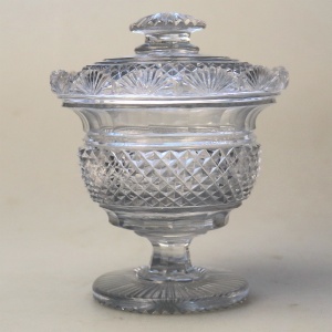 A superb antique late Georgian Irish cut glass Bonbonniere C.early 19thC