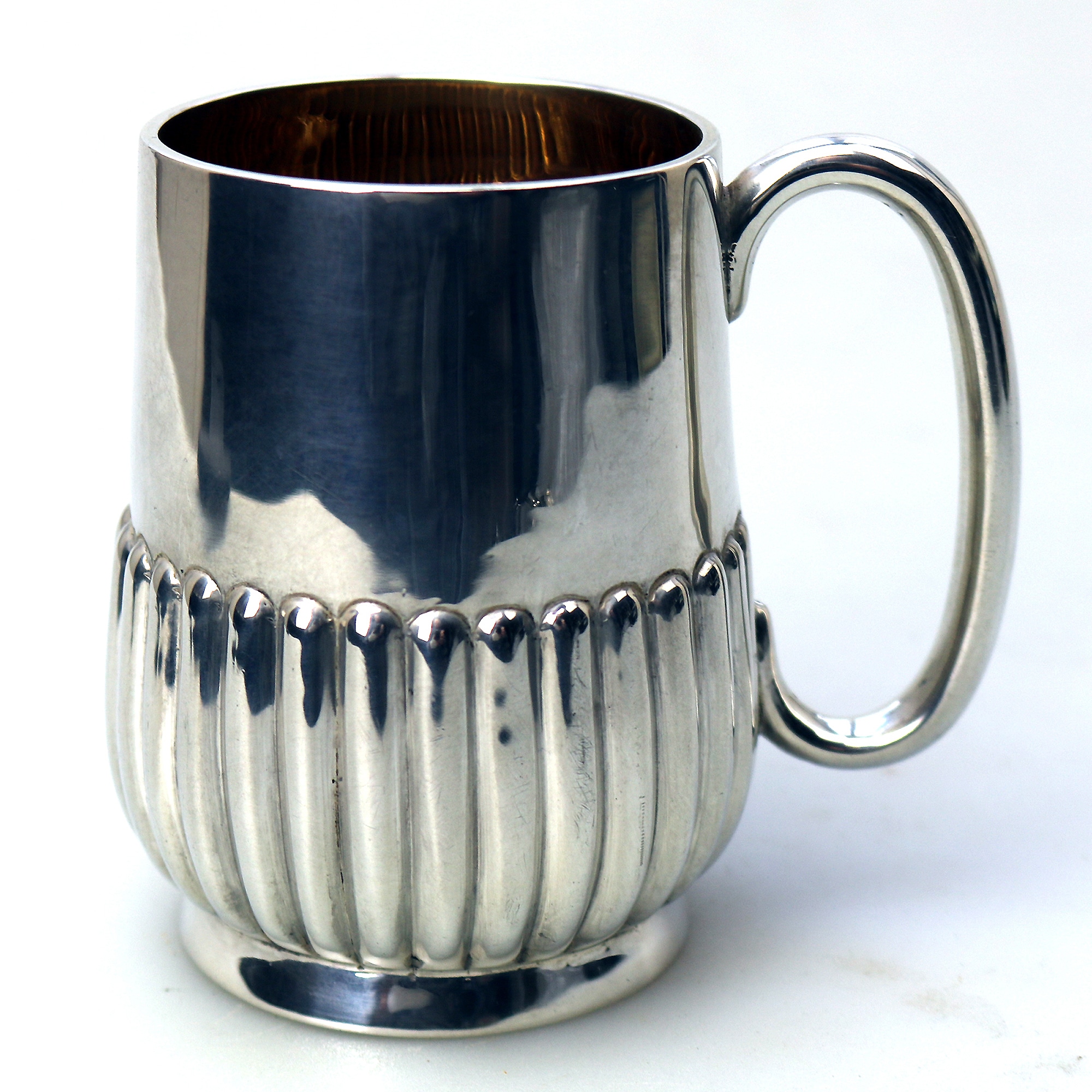 A good antique Victorian English solid silver Mug / Christening Mug 99g C.1891